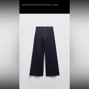 ZARA  // high-waisted ZW sailor straight jean (size 2/26)